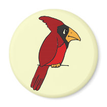 BF- Funny Cartoon cardinal Magnet