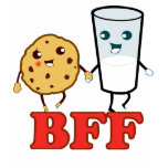 BFF, cookie and milk t-shirts