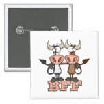 BFF cow best friends forever buddies Button