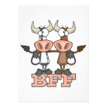 BFF cow best friends forever buddies Personalized Invitations