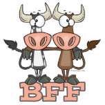 BFF cow best friends forever buddies Photo Sculptures