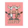 BFF cow best friends forever buddies Post Card