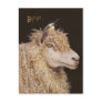 BFF postcard with sheep and chickadee