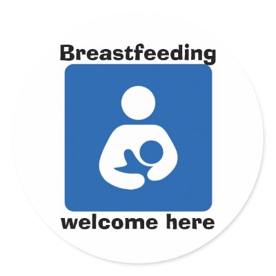 bficon-med, Breastfeeding, welcome here Stickers by ailbhe