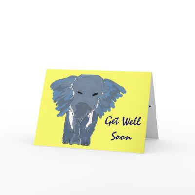 BH- Artistic Elephant Get Well Soon Card by naturesmiles