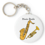 BH- Music Rocks Keychain