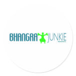 Bhangra Junkie Round Sticker