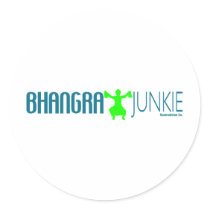 Bhangra Junkie Round Sticker