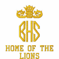 BHS, Home of the Lions Long Sleeved Button Up Embroidered Shirt