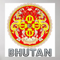 Bhutan Coat of Arms Posters
