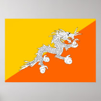 Bhutan Flag Posters