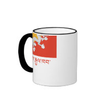 Bhutan Flag with Name in Dzongkha Mug