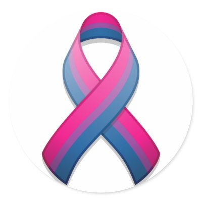 Bi Awareness Ribbon Round Sticker by jamieco
