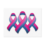 Bi Awareness Ribbon Trio Postcard