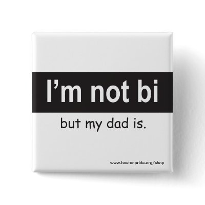 Bi Dad Square Pin by BostonPrideCommittee