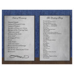Bi Fold Denim Western Wedding Ceremony Programs Full Color Flyer