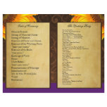 Bi Fold Purple Sunflower Wedding Ceremony Programs Flyers
