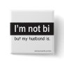 Bi Husband Square Pinback Button