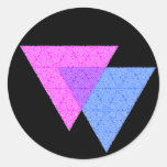 Bi Knot Symbol Round Black Sticker