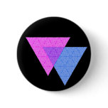Bi Knot Symbol Round White Button
