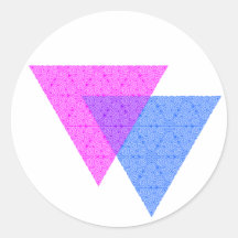 Bi Knot Symbol Round White Sticker