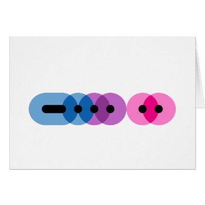 Bi Morse Code Bar Card by jamieco