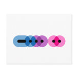 Bi Morse Code Bar Postcard