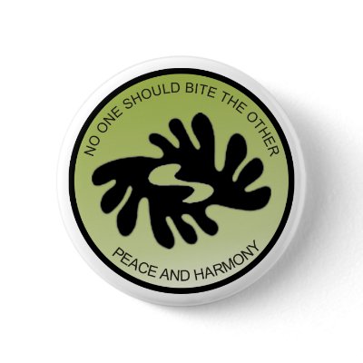 BI NKA BI PEACE AND HARMONY Button by burntright