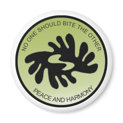 BI NKA BI PEACE AND HARMONY Magnet by burntright