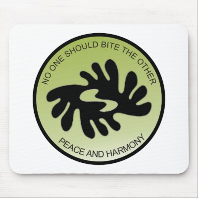 BI NKA BI PEACE AND HARMONY Mousepad by burntright