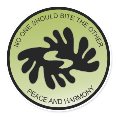 BI NKA BI PEACE AND HARMONY Sticker by burntright