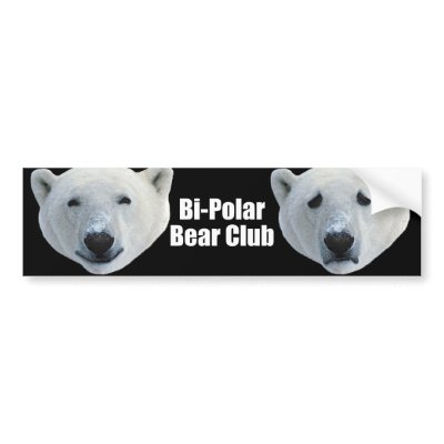 Bi Polar Bear Club bumper sticker by teebag