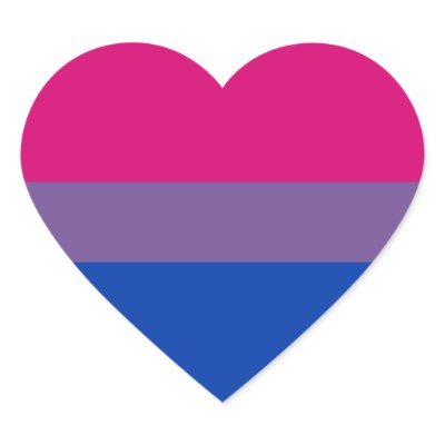 Bi Pride Flag Sticker Sheets (Heart) by proudtobe