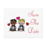 Bi-Racial Gay Grooms postcards