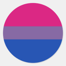 Bi-Sexual Pride Flag Round Sticker