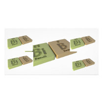 Bib as Bi Bismuth and B Boron Picture Card
