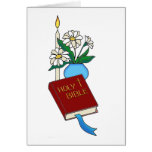 Bible Candle Daisies