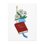 Bible Candle Daisies