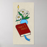 Bible Candle Daisies