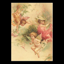 Bible Card-Vintage Angels verse on back business cards