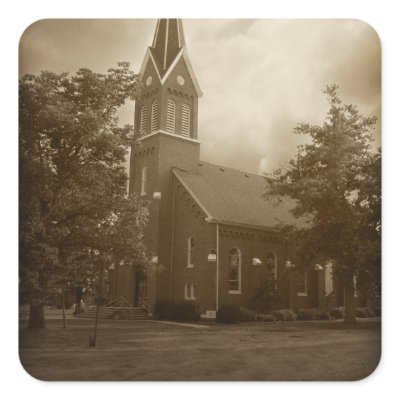 Bible Grove Church Square Sticker by ArchetypusPhoto