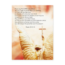 Bible passage, angel of the Lord, psalm 91 Postcard