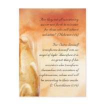 Bible passage, angels postcard