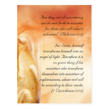 Bible passage, angels postcard