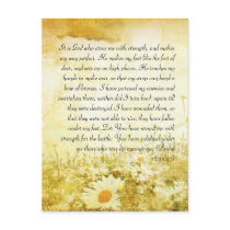 Bible passage, grunge daisy postcard