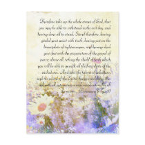 Bible passage, grunge daisy postcard