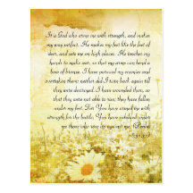 Bible passage, grunge daisy postcard