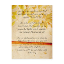 Bible passage, grunge flowers postcards