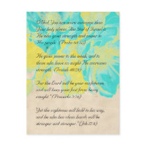 Bible passage, grunge flowers postcard 2