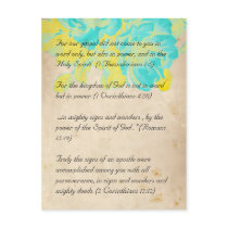 Bible passage, grunge flowers postcard 2